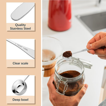 2PCS 1/2TBSP(7.5ML) Measuring Spoon, 18/8(304) Stainless Steel Tablespoon