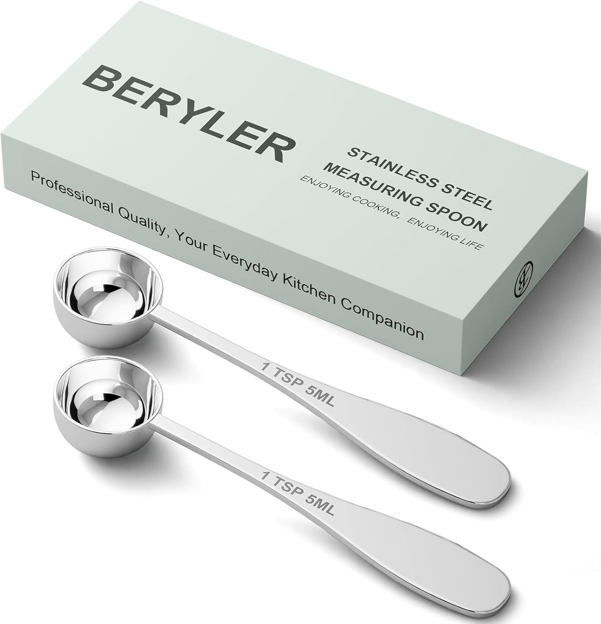 2PCS 1/2TBSP(7.5ML) Measuring Spoon, 18/8(304) Stainless Steel Tablespoon