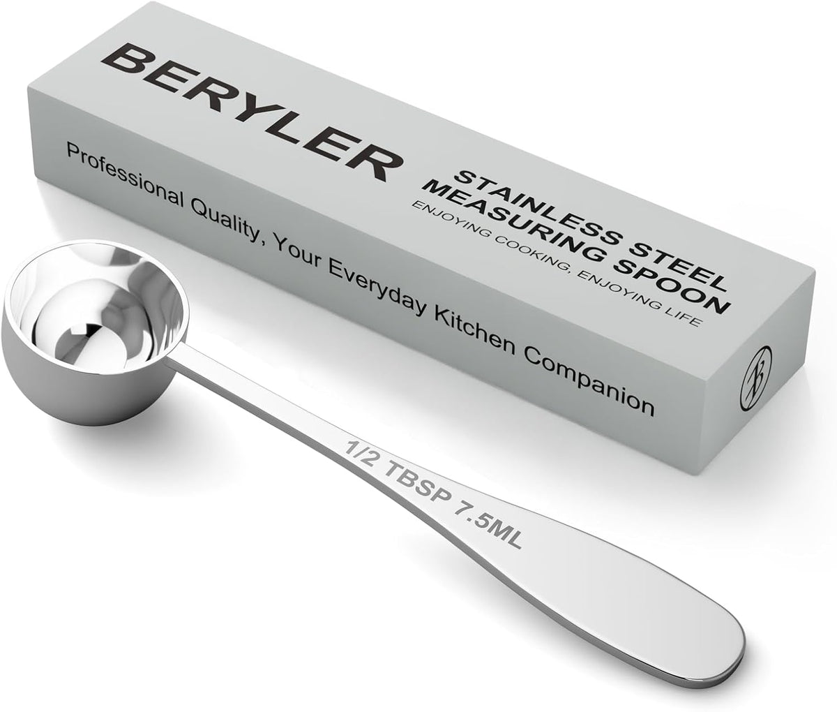 2PCS 1/2TBSP(7.5ML) Measuring Spoon, 18/8(304) Stainless Steel Tablespoon