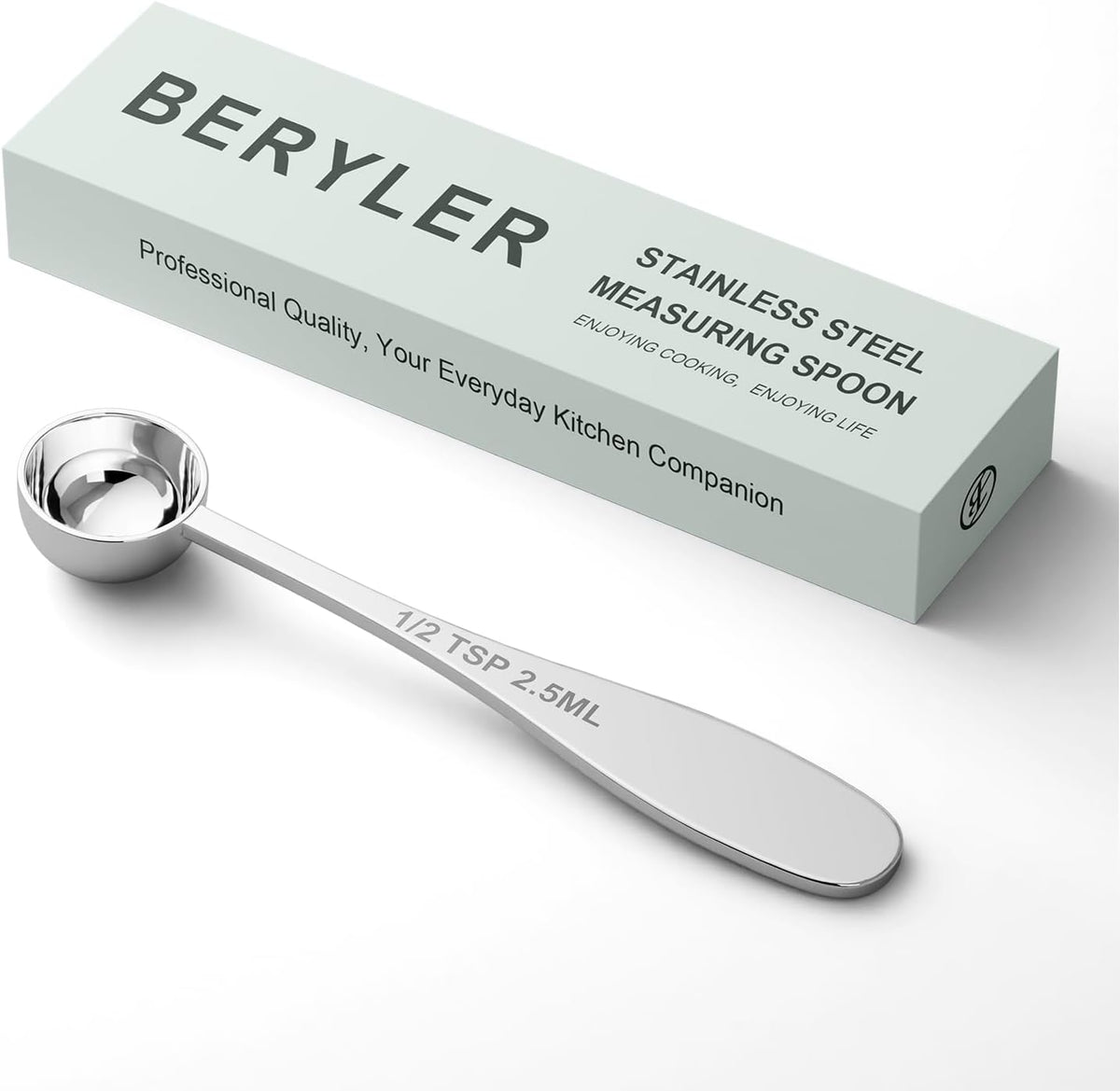 2PCS 1/2TBSP(7.5ML) Measuring Spoon, 18/8(304) Stainless Steel Tablespoon