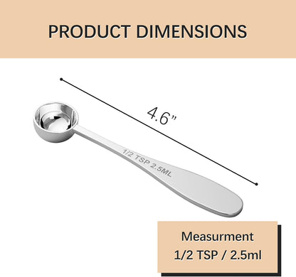 2PCS 1/2TBSP(7.5ML) Measuring Spoon, 18/8(304) Stainless Steel Tablespoon