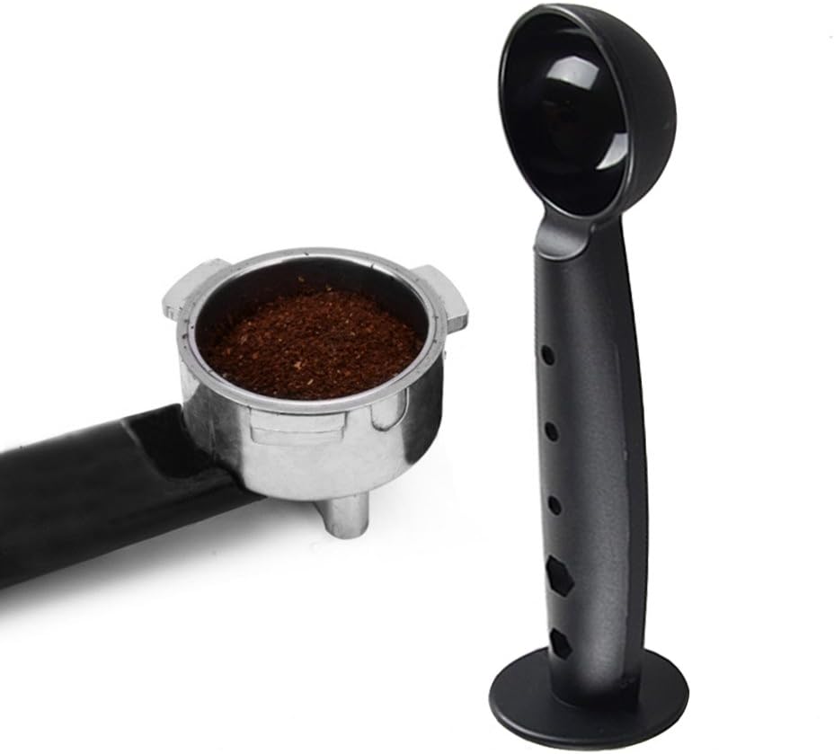 Coffer Tamper, Multifunctional Espresso Tamper with 10g Measuring Spoon, Coffee Tamping Tool for Barista Coffee Bean Press Coffee Grind Pressing (Espresso Scoop with Tamper 49mm)