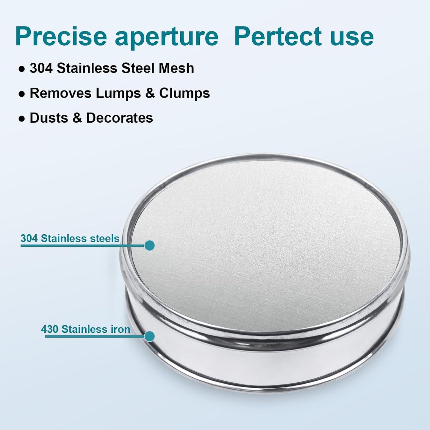 304 Stainless Steel Mesh Lab Sieve, 80 Mesh (0.2mm) Aperture Test Sieve, 7.9Inch(20cm) Diameter Economy Standard Analysis Sample Test Sieves for Industrial Laboratory Homes - Colors A