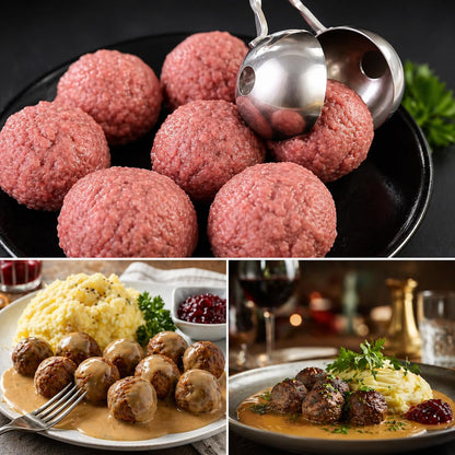 Meat Baller Tongs, 2-Pack Stainless Steel Meatball Maker with Detachable Anti-Slip Handles – Non-Stick Food Scoop for Meatballs, Cake Pops, Cookie Dough, Ice Cream, and BBQ (1.38" & 1.78")