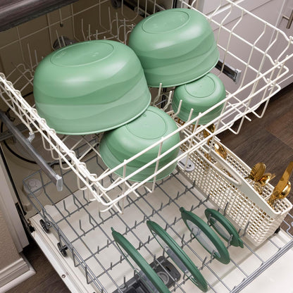 Pera Mixing Bowls with Lids, 8-Piece Airtight Leak-Proof Nesting BPA-Free Prep Bowl Set for Kitchen & Food Storage, Large 4200ml Capacity, Microwave & Dishwasher Safe