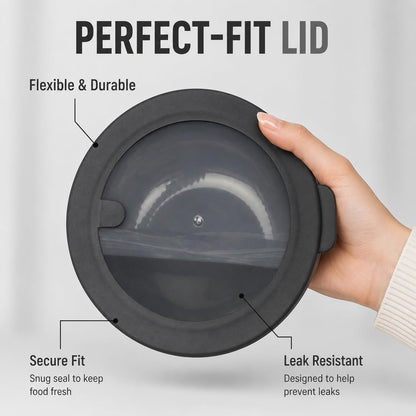 Pera Mixing Bowls with Lids, 8-Piece Airtight Leak-Proof Nesting BPA-Free Prep Bowl Set for Kitchen & Food Storage, Large 4200ml Capacity, Microwave & Dishwasher Safe