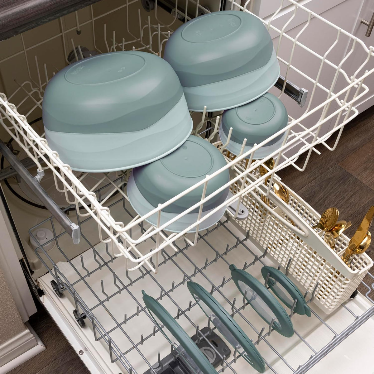 Pera Mixing Bowls with Lids, 8-Piece Airtight Leak-Proof Nesting BPA-Free Prep Bowl Set for Kitchen & Food Storage, Large 4200ml Capacity, Microwave & Dishwasher Safe