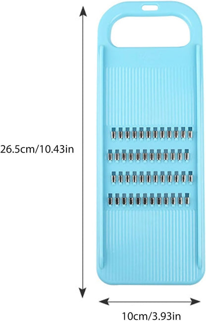 Stainless Steel Vegetable Slicer Shredder, Dishwasher Safe Ergonomic Kitchen Handheld Slicing Tool for Potato Carrot Cucumber with Non-Slip Handle Hanging Hole