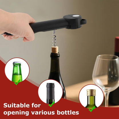 Jar Opener Bottle Opener and Wine Opener' for Seniors with Arthritis, Weak Hands, Retractable Magnetic Can Opener', Multifunctional Can Opener' Jar Lid Gripper(COLOR:Black)