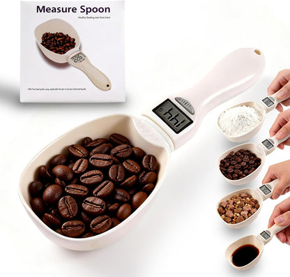 Digital Measuring Spoon, 800g/0.1g Precision Handheld Scale Scoop | Unit Conversion & LED Display Design, Ideal for Precise Weighing During Baking, Cooking and Food Preparation