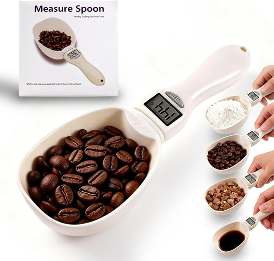 Digital Measuring Spoon, 800g/0.1g Precision Handheld Scale Scoop | Unit Conversion & LED Display Design, Ideal for Precise Weighing During Baking, Cooking and Food Preparation