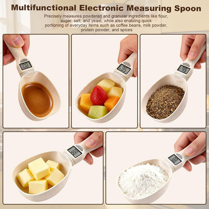 Digital Measuring Spoon, 800g/0.1g Precision Handheld Scale Scoop | Unit Conversion & LED Display Design, Ideal for Precise Weighing During Baking, Cooking and Food Preparation