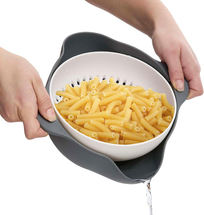 Kitchen Collapsible Colander, Silicone and 18/8 Stainless Steel, 1.5-Quart