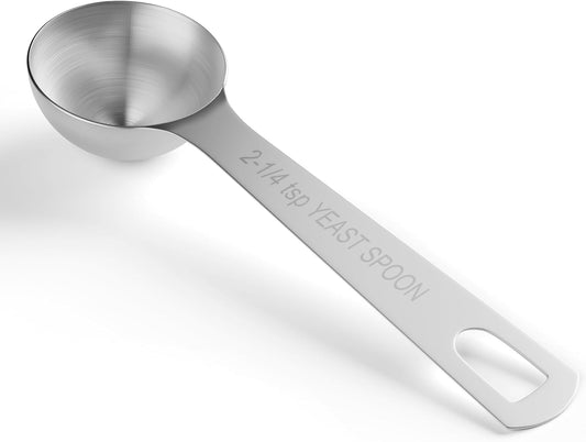 1PCS Yeast Measuring Spoon(2-1/4tsp, 2.25tsp, 0.25oz) | High Precision, Durable Stainless Steel, ‌Rust-Free, Dishwasher-Safe, Easy-Read Marking