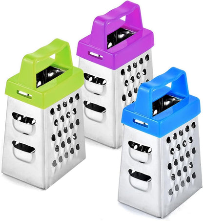 Mini Cheese Grater, 3-Piece Stainless Steel Box Grater Set