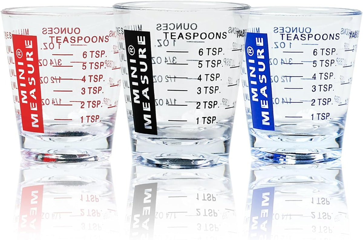 plastic Measuring cup Shot Glass set of 3pcs, Shot Glasses Measuring cup, 26-Incremental Measurement 1oz, 6 Tsp, 2 Tbs, 30ml