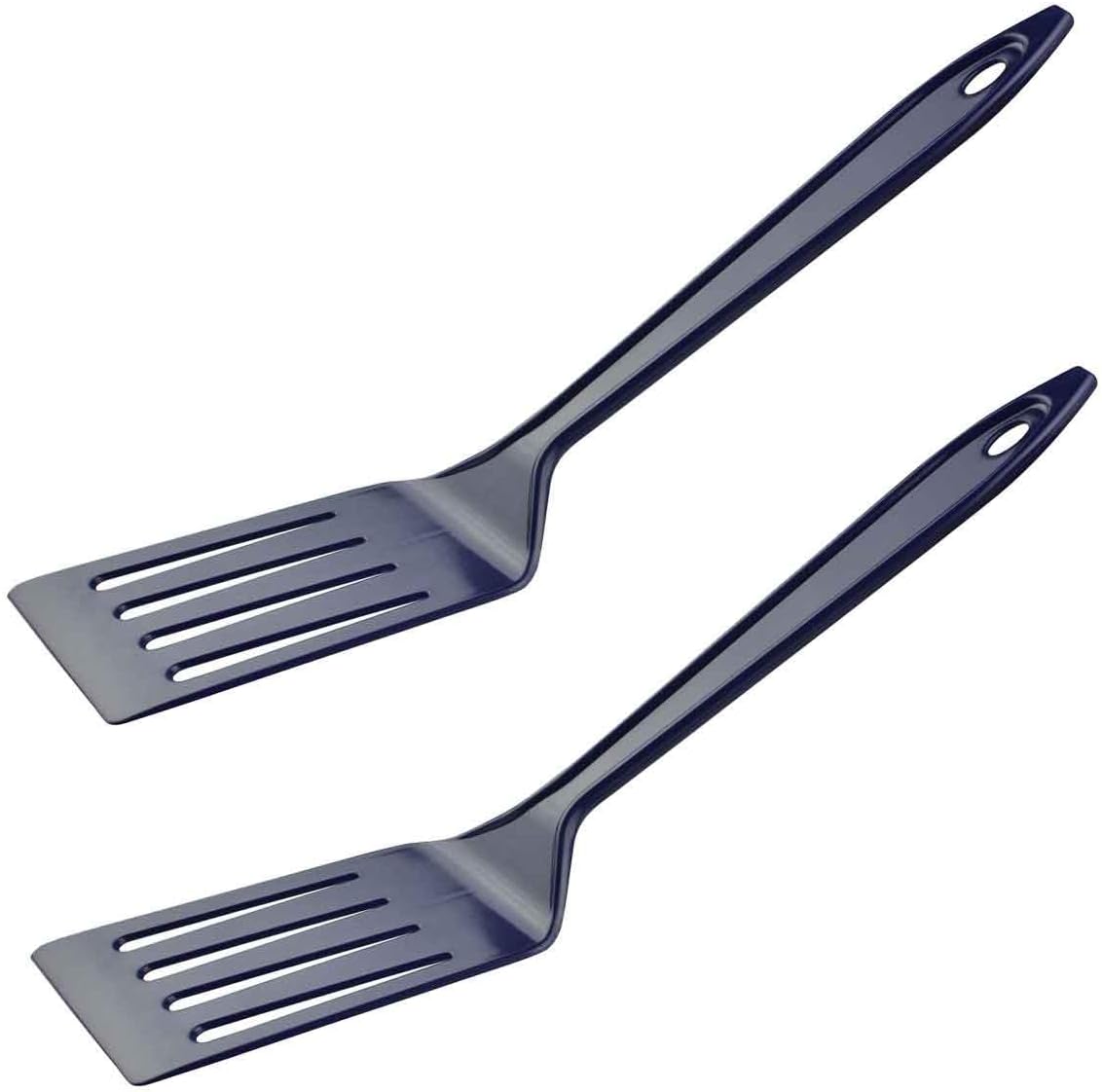 Hutzler 11-inch LOPOL Reinforced Nylon Slotted Spatula Turner, Set of 2 (Green)