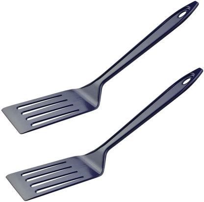 Hutzler 11-inch LOPOL Reinforced Nylon Slotted Spatula Turner, Set of 2 (Green)