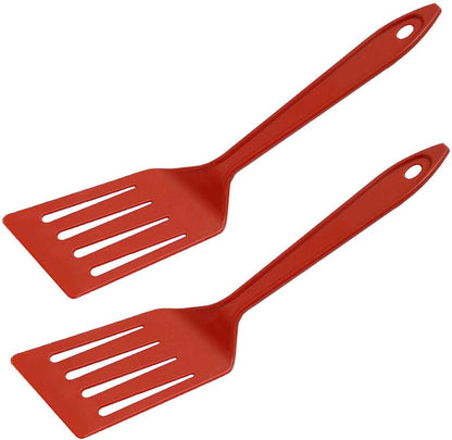 Hutzler 11-inch LOPOL Reinforced Nylon Slotted Spatula Turner, Set of 2 (Green)