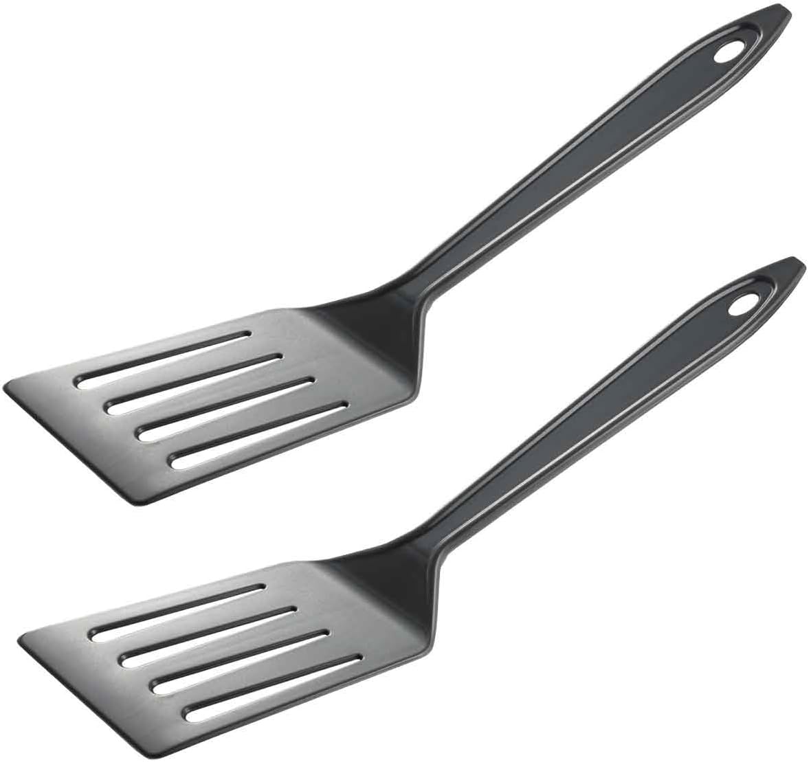 Hutzler 11-inch LOPOL Reinforced Nylon Slotted Spatula Turner, Set of 2 (Green)