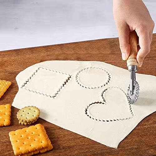 Pastry Wheel Cutter - Pasta Cutter Wheel - Ravioli Crimper Cutter Wheel for Home and Kitchen Use, 1.3inch