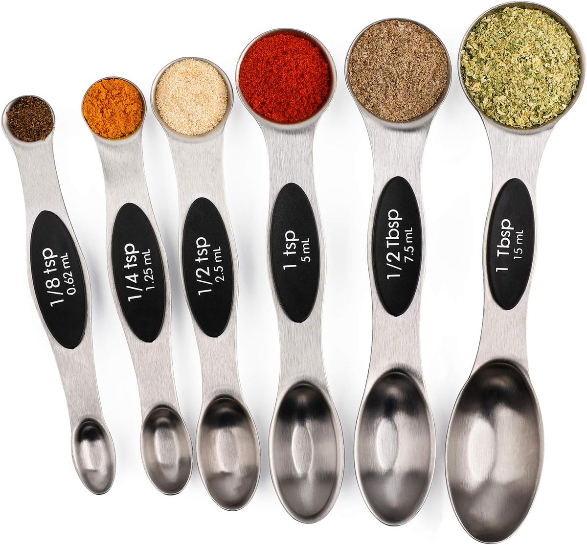 Magnetic Measuring Spoons Set Stainless Steel Dual Sided Measuring Spoons