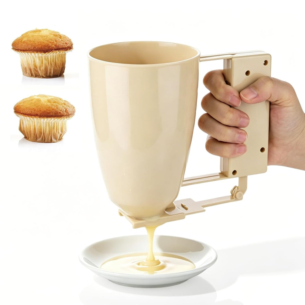 Pancake Batter Dispenser, Pancake Maker Kitchen Must Have Tool Easy Pour Baking Supplies for Cupcake, Waffle, Muffin Mix, Cake