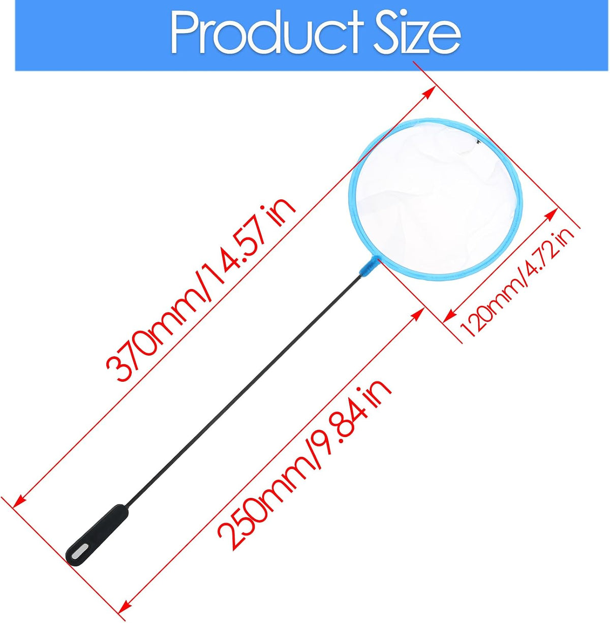 5PCS Aquarium Fish Net Mesh - 12cm Plastic Brine Shrimp Nets for Newborn Fish & Tank Cleaning, Safe Durable Artemia Sieves with Handles