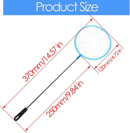 5PCS Aquarium Fish Net Mesh - 12cm Plastic Brine Shrimp Nets for Newborn Fish & Tank Cleaning, Safe Durable Artemia Sieves with Handles