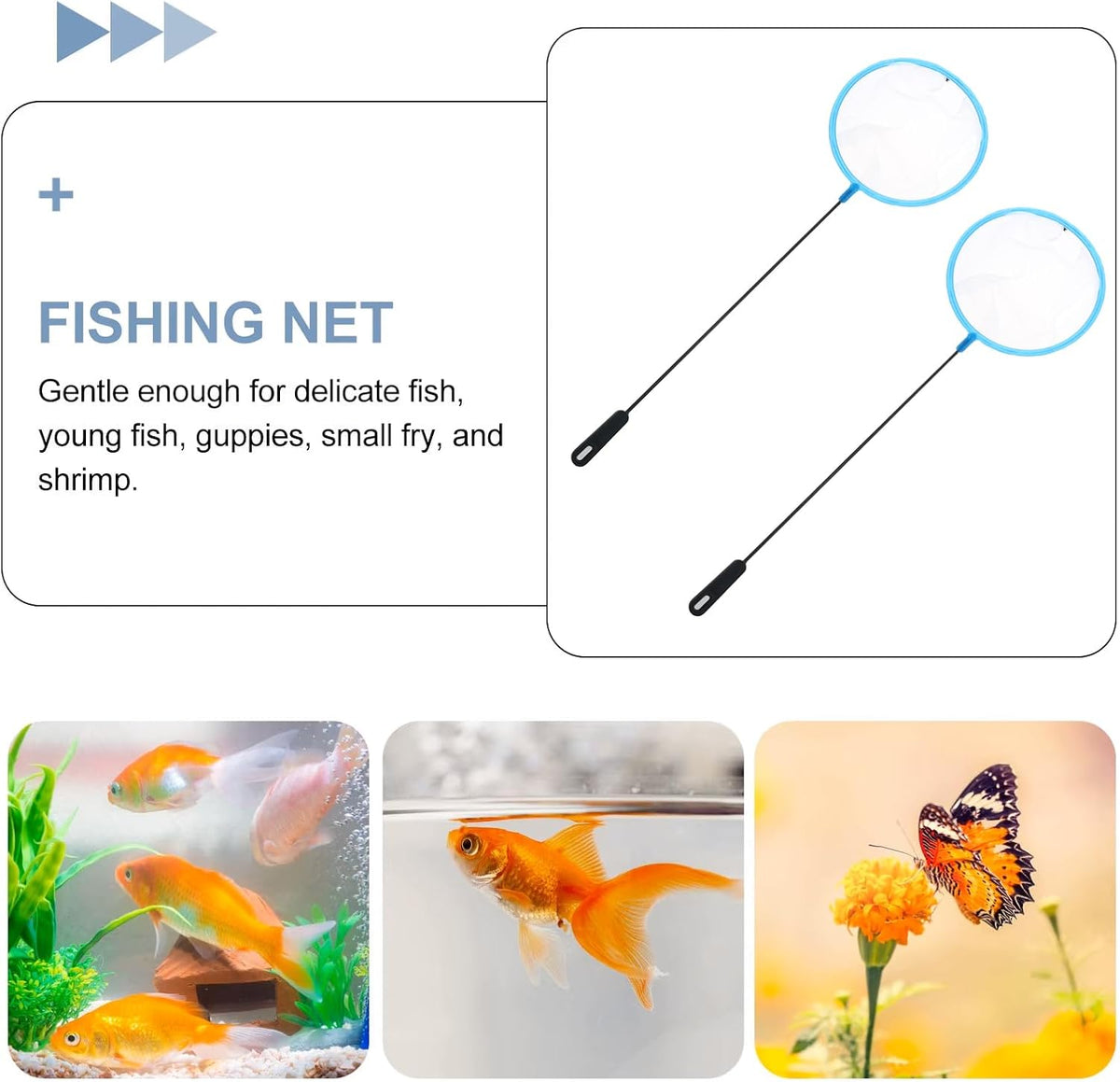 5PCS Aquarium Fish Net Mesh - 12cm Plastic Brine Shrimp Nets for Newborn Fish & Tank Cleaning, Safe Durable Artemia Sieves with Handles