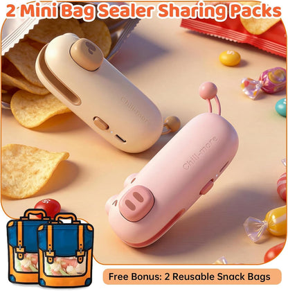 Mini Rechargeable Bag Sealer with Magnet,Heat Sealers for Chip Snack
