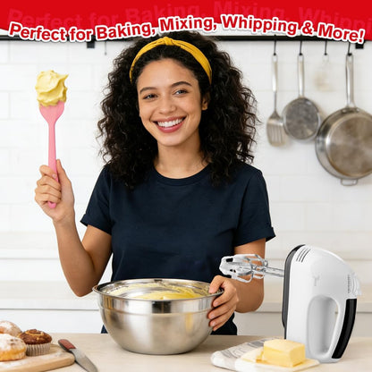 Showvigor Electric Hand mixer - 7 Adjustable Speed 180W Handheld Mixer Electric Whisk with 5 Stainless Steel Accessories, Turbo Boost/Self-Control Speed + Eject Button Food Beater for Cakes Eggs