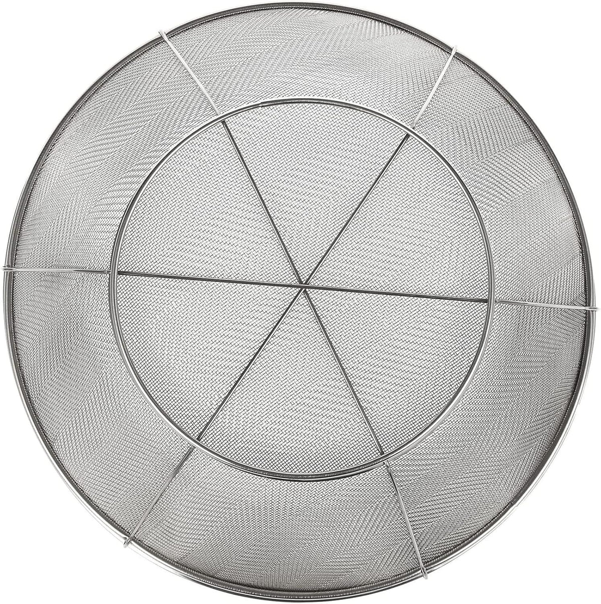 Stainless Steel Fine Mesh Strainer - Durable Rust-Resistant Mesh Colander - Ergonomic Handle Rice Colander - Ultra-Fine Flour Sifter - Dishwasher Safe with Stable Design - 11 in x 4 in, Silver