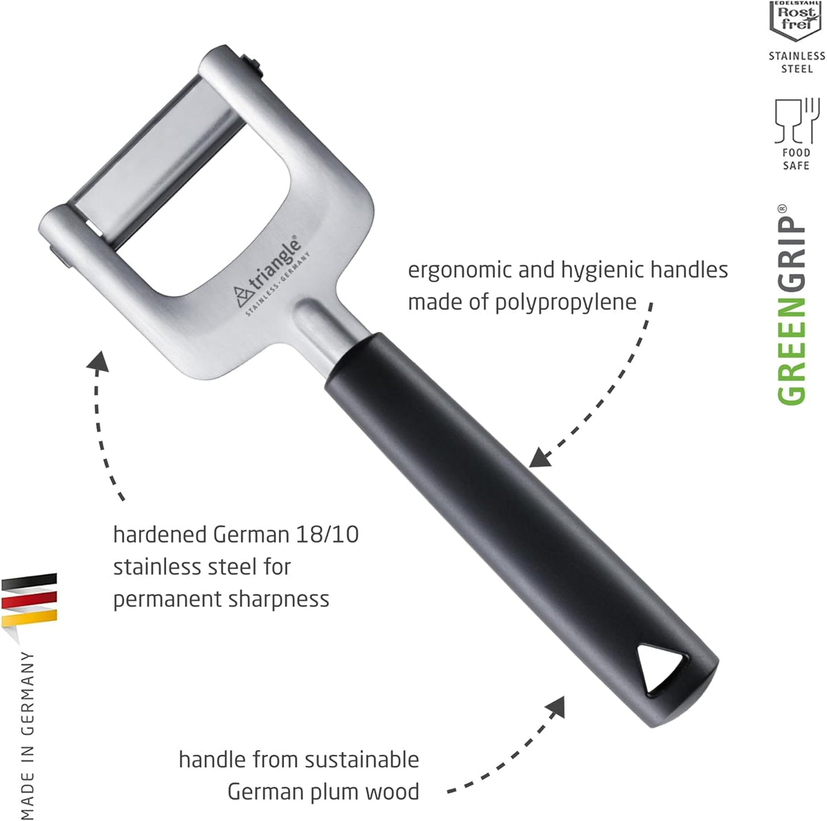 Julienne Cutter - Ultra-Sharp Stainless Steel - Cuts Firm Vegetables for Veggie Noodles, Salads & More - GreenGrip Handle - Dishwasher Safe