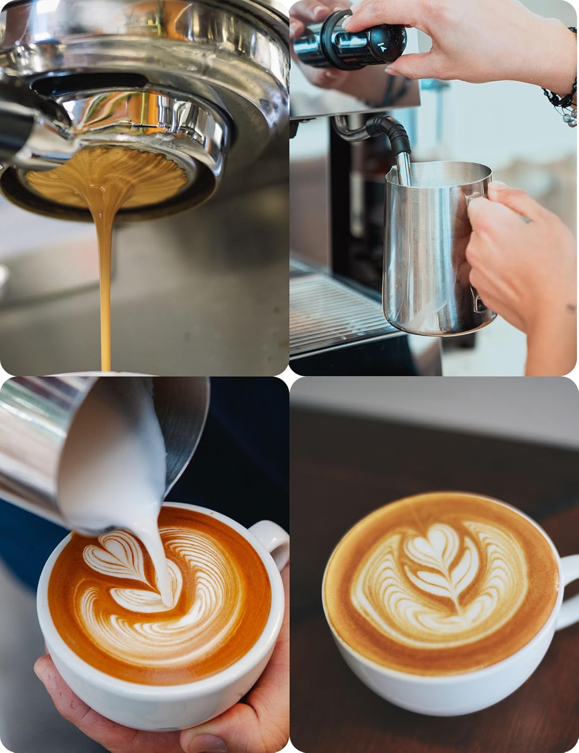 Milk Frothing Pitcher, 8.5oz/12oz/20oz/32oz/50oz/66oz Milk Frother Cup Stainless Steel, Espresso Accessories, Milk Steaming Pitchers Coffee Cappuccino Latte Art Barista Milk Jug Cup with Art Pen,12oz