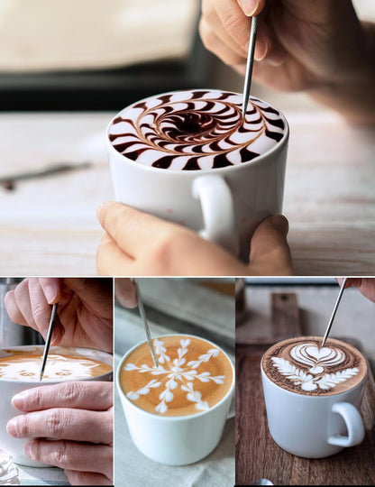 Milk Frothing Pitcher, 8.5oz/12oz/20oz/32oz/50oz/66oz Milk Frother Cup Stainless Steel, Espresso Accessories, Milk Steaming Pitchers Coffee Cappuccino Latte Art Barista Milk Jug Cup with Art Pen,12oz