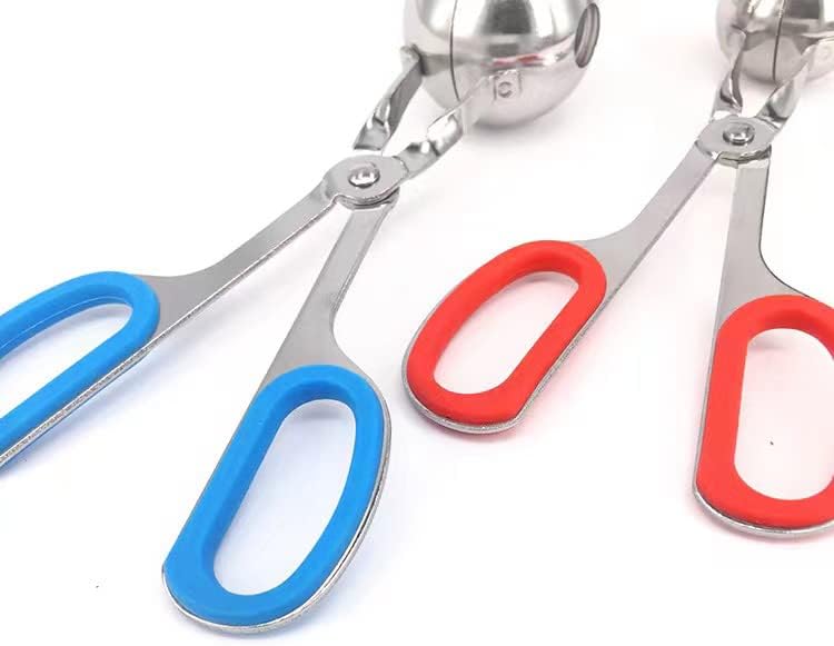 3PCS Stainless Steel Meat Ballers, Nonstick Meatball Scoop Ball Maker Ice Tongs for Cake Pop, Ice Cream Scoop, Fruit, Cookie Dough, Melon