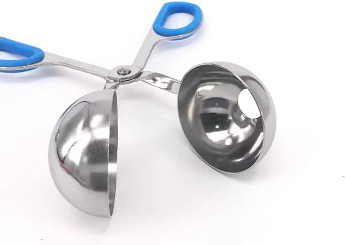 3PCS Stainless Steel Meat Ballers, Nonstick Meatball Scoop Ball Maker Ice Tongs for Cake Pop, Ice Cream Scoop, Fruit, Cookie Dough, Melon