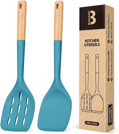 Silicone Spatula, Non Stick Turner for Cooking, Food Grade, Khaki