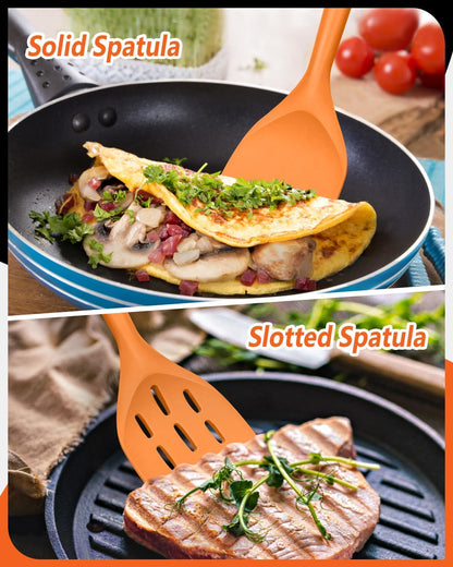 Silicone Spatula, Non Stick Turner for Cooking, Food Grade, Khaki