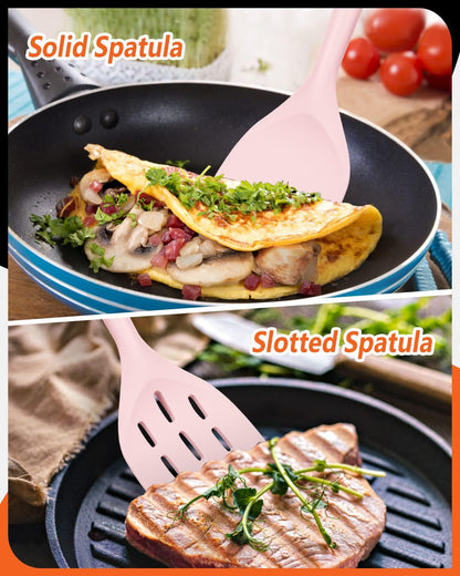 Silicone Spatula, Non Stick Turner for Cooking, Food Grade, Khaki