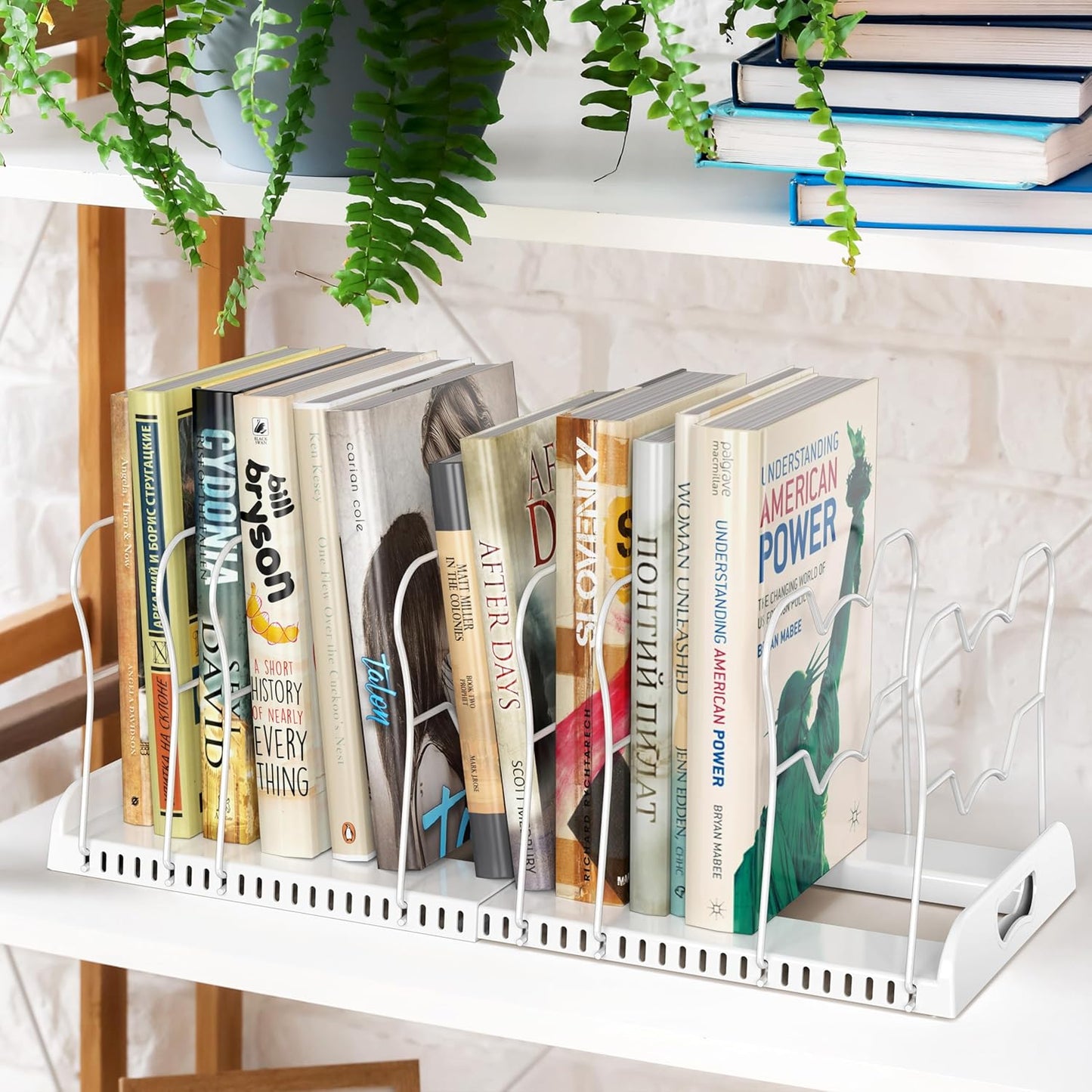 Expandable Pan Rack 10 Adjustable Compartments, White | Kitchen Cabinet Organizer for Pots, Pans, Lids & Bakeware - Pantry & Countertop Storage