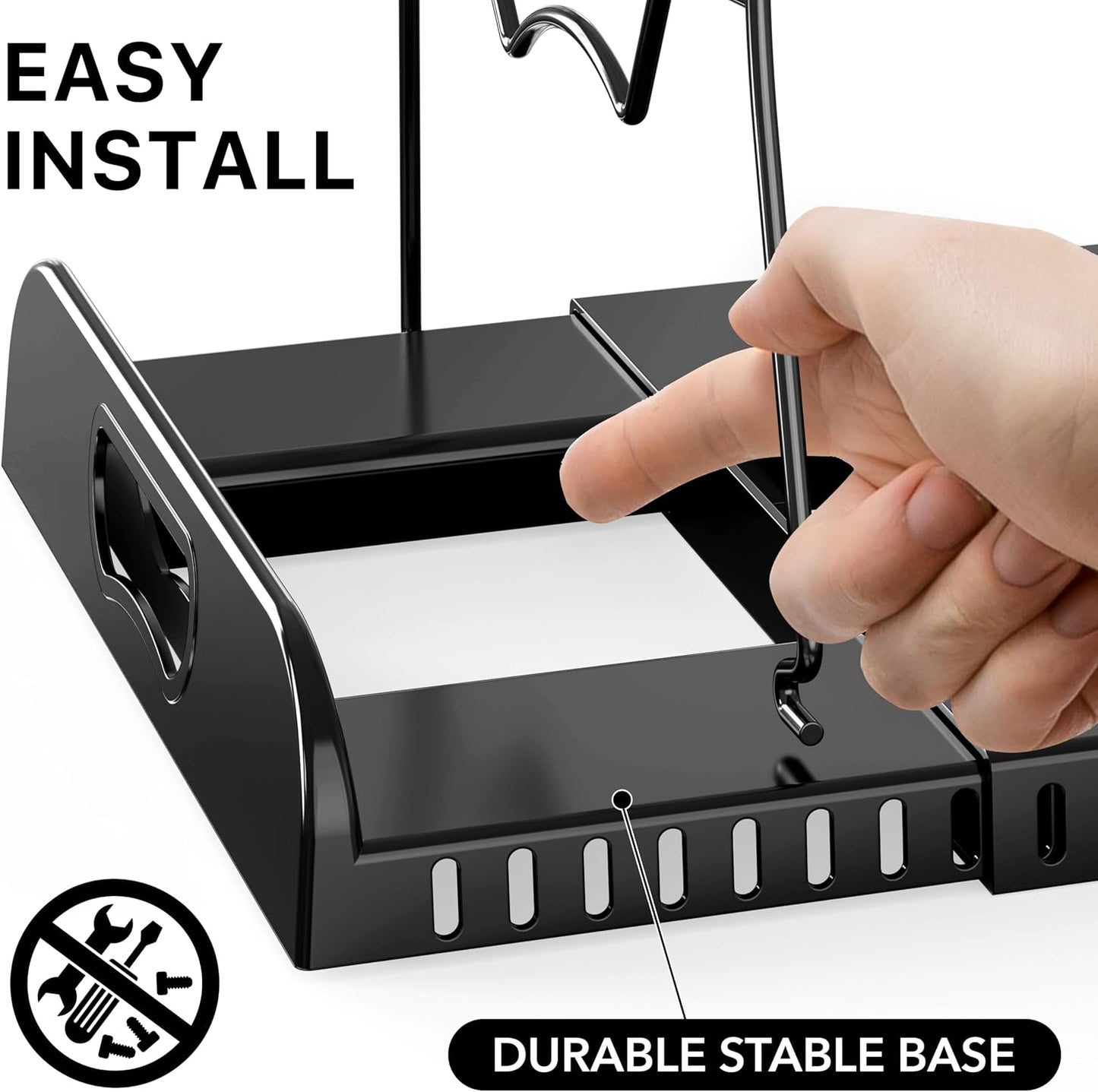 Expandable Pan Rack 10 Adjustable Compartments, White | Kitchen Cabinet Organizer for Pots, Pans, Lids & Bakeware - Pantry & Countertop Storage