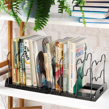 Expandable Pan Rack 10 Adjustable Compartments, White | Kitchen Cabinet Organizer for Pots, Pans, Lids & Bakeware - Pantry & Countertop Storage