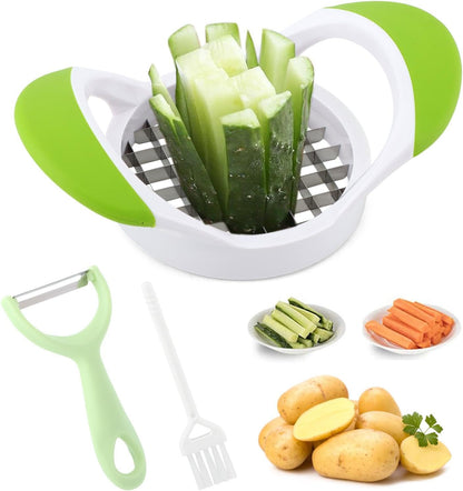 Mellisore French Fry Cutter for Potato Stainless Steel French Fry Slicer