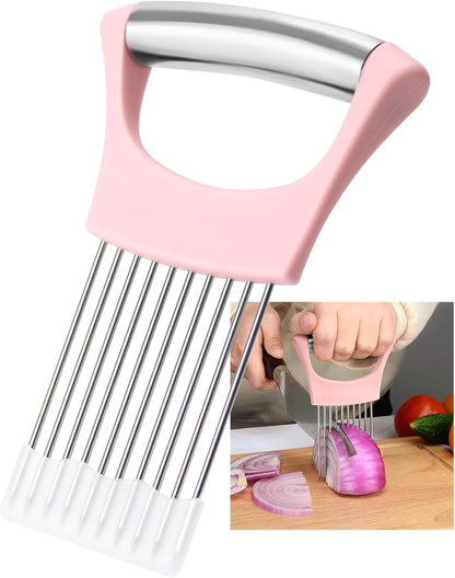 Stainless Steel Onion Holder for Slicing,Onion Slicer Holder,Kitchen Gadget