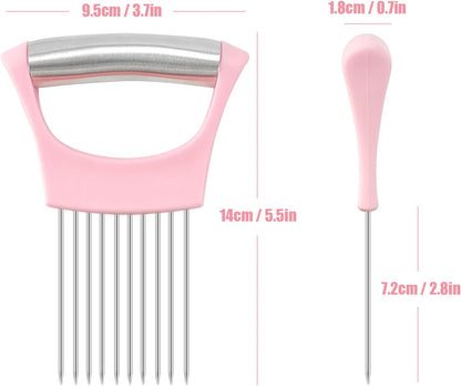 Stainless Steel Onion Holder for Slicing,Onion Slicer Holder,Kitchen Gadget