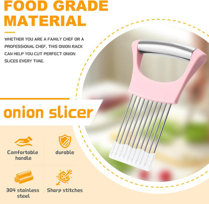 Stainless Steel Onion Holder for Slicing,Onion Slicer Holder,Kitchen Gadget