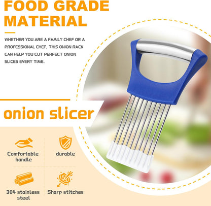 Stainless Steel Onion Holder for Slicing,Onion Slicer Holder,Kitchen Gadget