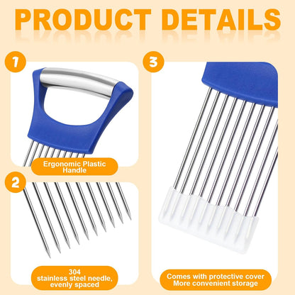 Stainless Steel Onion Holder for Slicing,Onion Slicer Holder,Kitchen Gadget